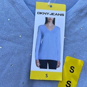 DKNY light blue Diamond sweater